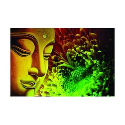 Inephos Gold-Toned & Green Buddha Religious Wall Art-image-98
