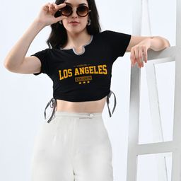 CLAFOUTIS Print Cotton Crop Top-image-16