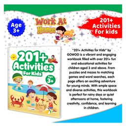 gowoo 201+ Activities for Kids  Learning activity book for kids, Kids activity book, Early Learning activities for Children, Mazes, Matching games, Hide and seek,  All about me, Join the dots | Pack of 2 activity books. image 2