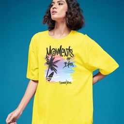 SMARTEES Graphic Printed Round Neck Cotton Oversized T-shirt-image-66