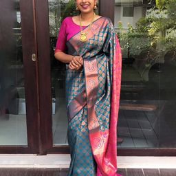 Aldwych Women Ethnic Woven Design Zari Banarasi Saree-image-40