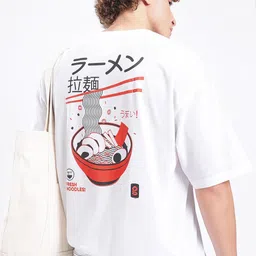 glitchez Men Printed Drop-Shoulder Sleeves Oversized T-shirt-image-36