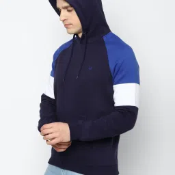 Allen Solly Multi Regular Fit Colour Block Hooded SweatShirt image 3