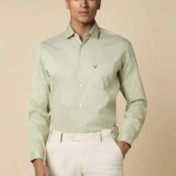Allen Solly Green Cotton Slim Fit Printed Shirt-picture-45