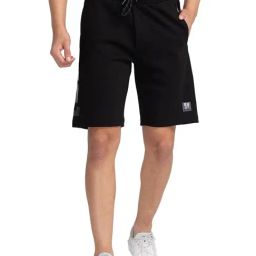 Being Human Black Regular Fit Shorts-image-30