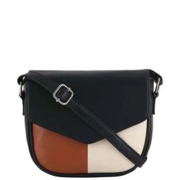 Toteteca Black Color Block Medium Sling Handbag-30