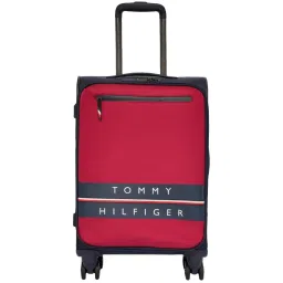 TOMMY HILFIGER Lewiston Red & Navy 8 Wheels Small Soft Cabin Trolley Bag image 1