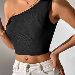 BAESD One Shoulder Crop Top-image-78