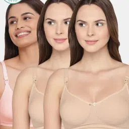 Inner Sense Multicolored Non Wired Non Padded Nursing Bra (Pack Of 3)-image-47