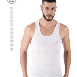Dollar White Slim Fit Vest - Pack Of 12-image-32