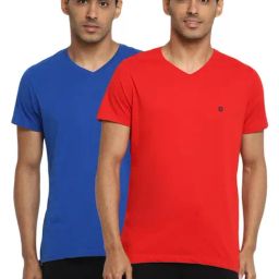 Turtle Red & Blue Slim Fit T-Shirt-Pack Of 2-image-26