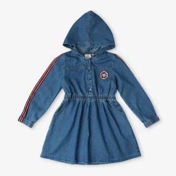 Ed-a-Mamma Kids Blue Solid Full Sleeves Dress-picture-0