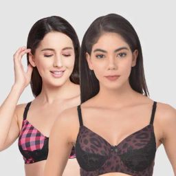Clovia Multicolor Printed Padded Bra (Pack of 2)-image-34