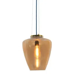 Kapoor E Illuminations 'Florien' Matt Gold Glass Hanging Light - Set of 1-image-47