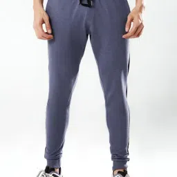 The Souled Store Blue Regular Fit Colour Block Joggers-image-12