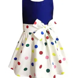 A.T.U.N. Girls Navy & White Printed Dress-picture-25