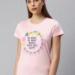 Kryptic Pink Printed T-Shirt-picture-0