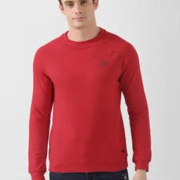 Peter England Jeans Blood Red Slim Fit Sweatshirt-picture-23