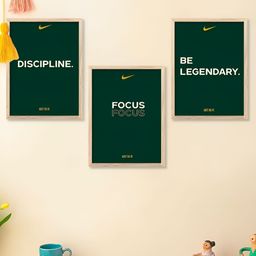 Kotart Brown & Green 3 Pieces Wooden Motivational Wall Arts-picture-15
