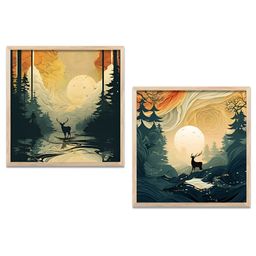 Kotart Green & Yellow 2 Pieces Animal Themed Wooden Wall Arts-picture-4