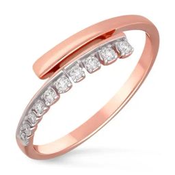 Malabar Gold and Diamonds 18k IGI Certified Diamond Rose Gold Ring for Women-image-86