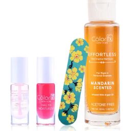 Color Fx Nail Fix Cure-In Mask, Moisturizer, Nail Enamel Remover & Nail Buffer Combo, Pack of 4-image-41
