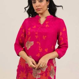 Libas Pink Floral Print Tunic-picture-15