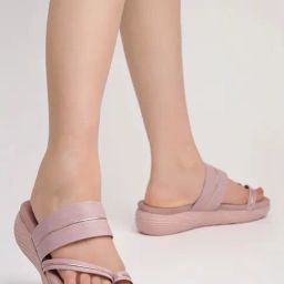 Shoetopia Kids Mauve Toe Ring Wedges-image-76