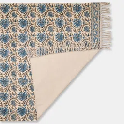 Fabindia Blue & Beige Printed Dhurries-picture-17