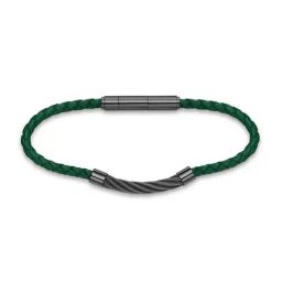 Police Kingpins Black & Green Flexible Fit Bracelet for Men-31