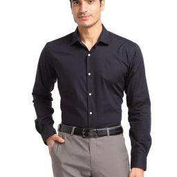 Park Avenue Black Slim Fit Shirt-image-54