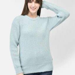 Crimsoune Club Blue Self Design Sweater-24
