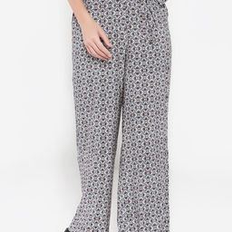 RAREISM Women Printed Tailored Straight Fit High-Rise Trousers-image-59