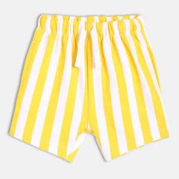 MINIKLUB Boys Yellow & White Striped Shorts-image-17