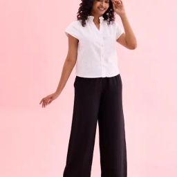 go colors! Go Colors Black Relaxed Fit Palazzos-picture-3
