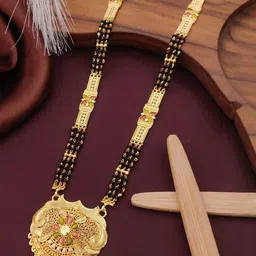 TKRB SALES Pandal Gold-Plated Artificial Beaded Mangalsutra-picture-2