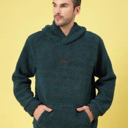 Rigo Teal Polyester Loose fit sweatshirt-picture-2