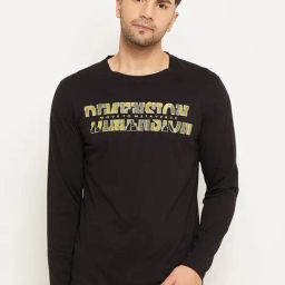 Club York Black Regular Fit Printed Crew T-Shirt-picture-22