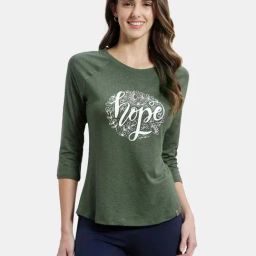 Jockey Green Printed T-Shirt-image-28
