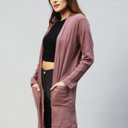 Rigo Mauve Front Open Long Shrug image 3