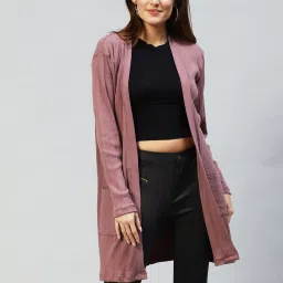 Rigo Mauve Front Open Long Shrug image 1