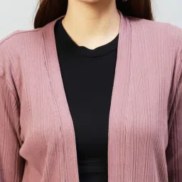 Rigo Mauve Front Open Long Shrug image 5