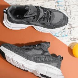 The White Pole Men's Grey Casual Sneakers-image-12