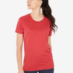 QUECHUA By Decathlon Red Plain T-Shirt-image-40