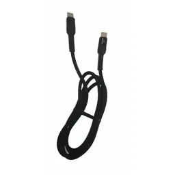 KP Type C to Type C Fast Charging Cable 65 W Nylon Braided Cord for Samsung, OnePlus, iQOO & Oppo Black, syma48, (1 m)-22