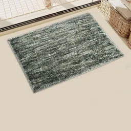 Myntra Elegant Homes Grey Textured 110 GSM Microfiber Bath Rugs-image-89