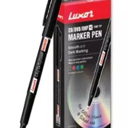 Luxor 1237 F CD/DVD/OHP Marker Black Pack of 10-34