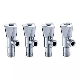 GENERIC Triangle Angle Valve Brass Chrome Finish Silver, FG1043 (Pack of 4)-99