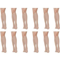 MUKHAKSH Women Set Of 12 Cotton Plain Knee High Socks-image-41