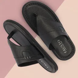 FAUSTO Men Black Thong Flip-Flops-picture-51